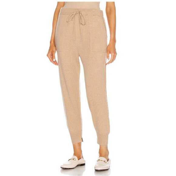 Frame Lounge 100% Cashmere Jogger in Caramel Heather - Picture 2 of 14
